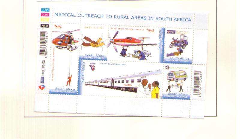 2006 MEDICAL OUTREACH TO RURAL AREAS FULL SHEET OF 6 MINT