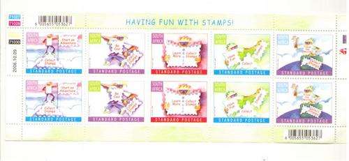 2006 WORLD POST DAY HAVING FUN WITH STAMPS FULL SHEET MINT