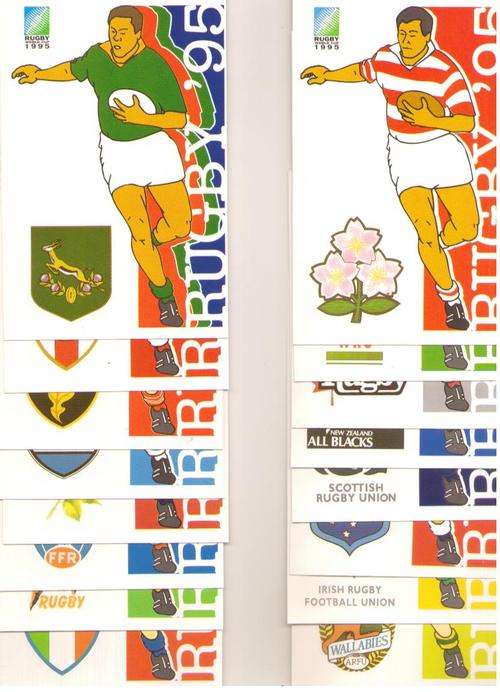 RSA 1995 RUGBY WORLD-CUP  SET OF 16 POSTCARDS