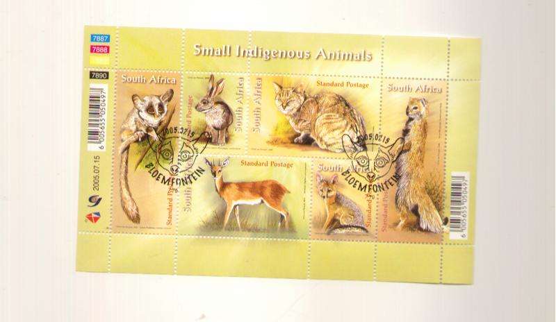 RSA 2004 INDIGENOUS SMALL ANIMALS M/SHEET MINT OF 6