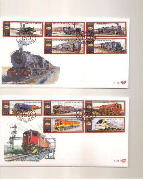 RSA 2009 SOUTH AFRICAN RAILWAYS SET OF FDC 7.170 + 7.171