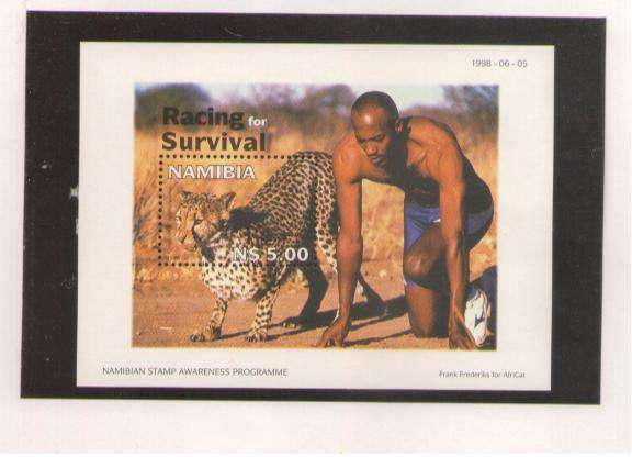 NAMIBIA 1998 RACING FOR SURVIVAL M/SHEET MINT