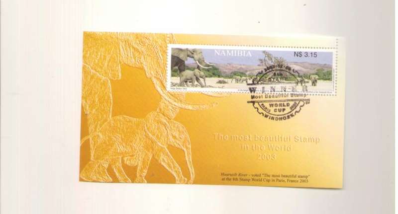 NAMIBIA 2003 THE MOST BEAUTIFUL STAMP IN THE WORLD M/S CTO