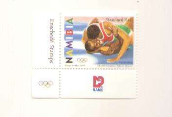 NAMIBIA 2004 OLYMPICS ATHENS SS CORRECT + INCORRECT DATE MINT