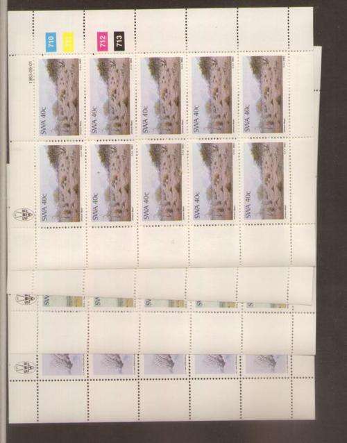 SWA 1983 SOUTH WEST AFRICAN PAINTERS SET OF FULL SHEETS MINT