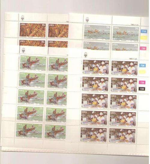SWA 1983 LOBSTER INDUSTRY SET OF FULL SHEETS MINT