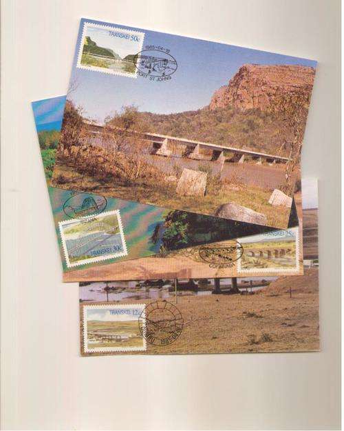 TRANSKEI.1985 BRIDGES SET OF POST CARDS