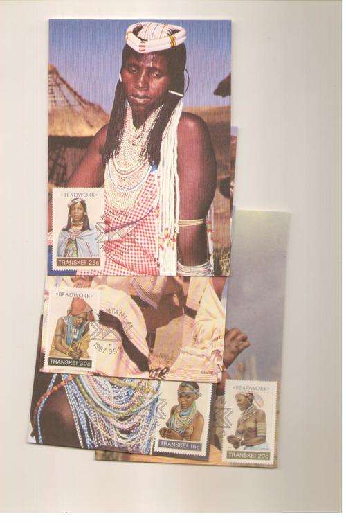 TRANSKEI 1987 BEADWORK  SET OF POST CARDS