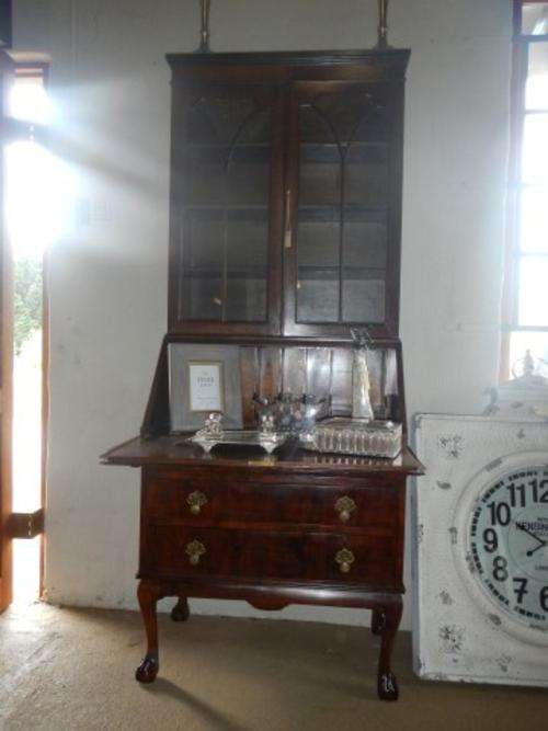 Vintage mahogany bureau bookcase