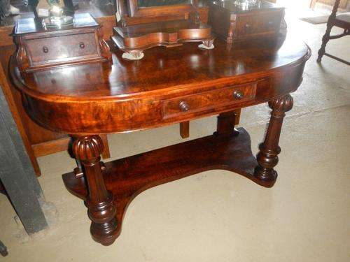 Victorian burr walnut duchess dressing table sans mirror