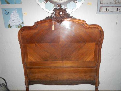 Vintage mahogany Louis style headboard 3/4 - L124cmxH152cm