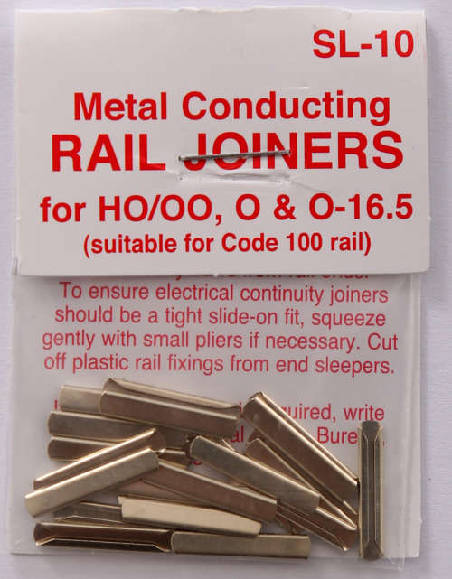 Peco SL-10 Metal Conducting Rail Joiners (Suitable for Code 100 rail)