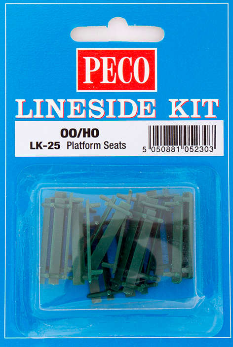 Peco LK-25 Platform Seats - Pack of 12 (OO/HO)