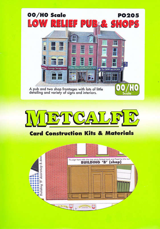 Metcalfe PO205 Low Relief Pub & Shops Card Kit OO/HO