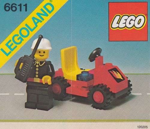 Lego #6611 Fire Chief's Car (Set from 1981)