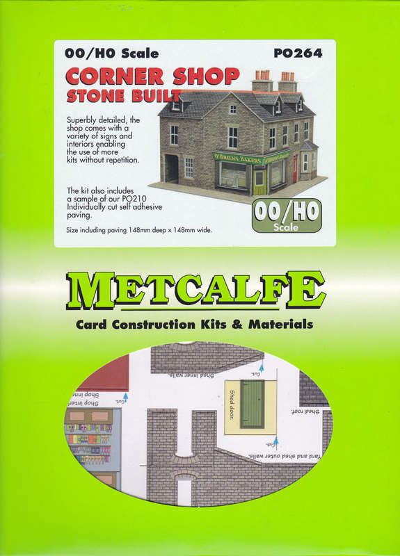 Metcalfe PO264 Stone Built Corner Shop Card Kit OO/HO