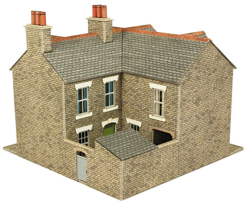 Metcalfe PO264 Stone Built Corner Shop Card Kit OO/HO