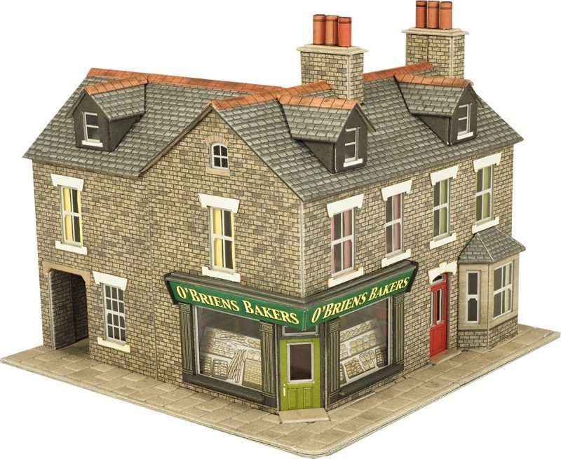 Metcalfe PO264 Stone Built Corner Shop Card Kit OO/HO