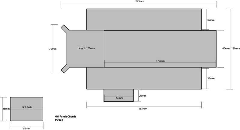 Metcalfe PO226 Parish Church Card Kit OO/HO