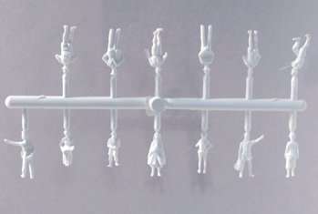 Peco 5202 Unpainted Hikers, Public Service Personnel, Scouts & Cart (OO/HO)