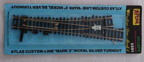 Atlas Mark 2 Nickel Silver Turnout #4 Left (#261) OO/HO