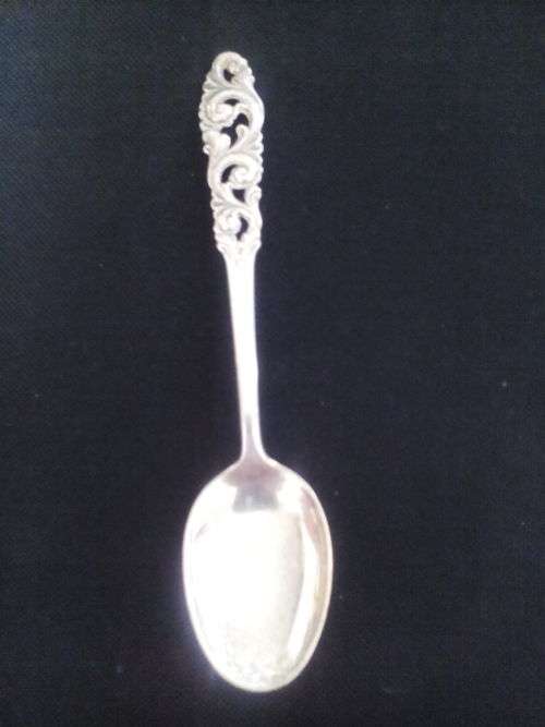 Solid Norwegian silver table spoon. Maker:Brodrene Mylius. Weighs 24gr.Can combine postage. 1