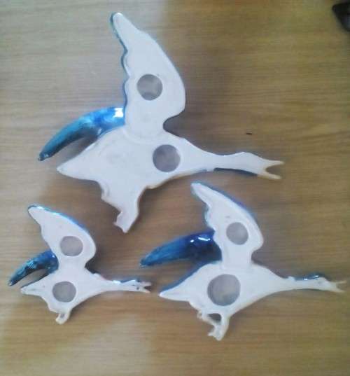 Set of three 1960s flying Mallard duck wall plaques. Very good condition. Buy Now option.
