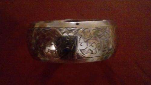 Hallmarked sterling silver serviette ring -two