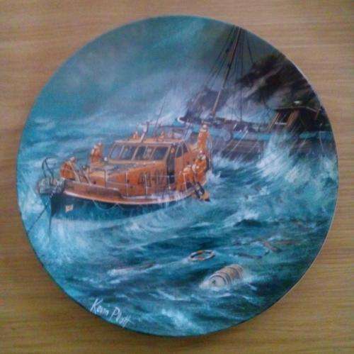 Crown Staffordshire  "Heroes of the sea" plate issue two-"At the rescue".