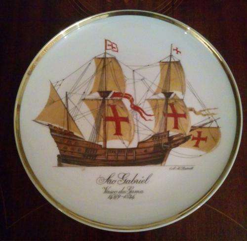 Limited edition Huguenot Royale famous ships series wall plate-the Sao Gabriel.