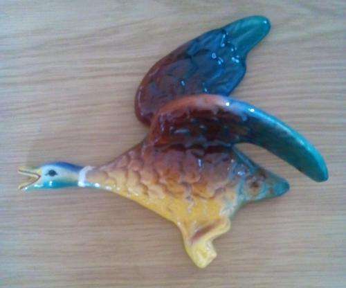 Classic sixties Luciaware flying mallard duck wall plaque-small
