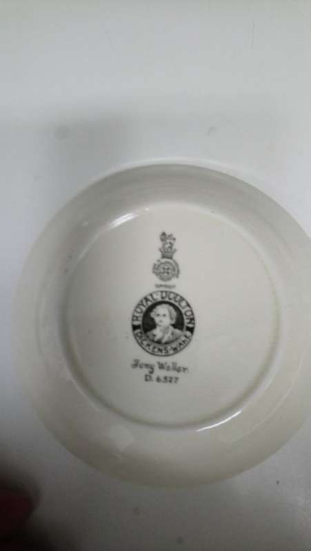 Pair Royal Doulton Dickensware dishes