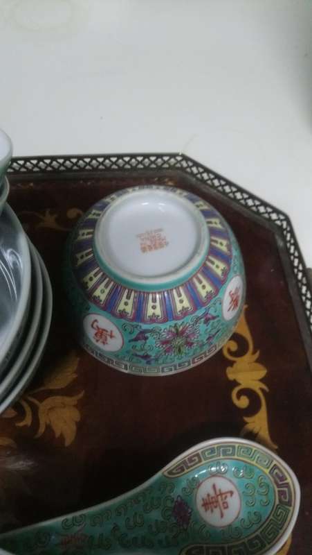 Simply stunning Chinese turquoise tea and dinner set