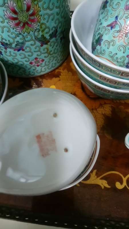 Simply stunning Chinese turquoise tea and dinner set