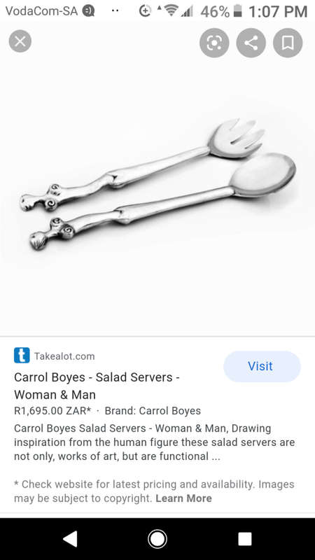 Pair Carrol Boyes salad servers