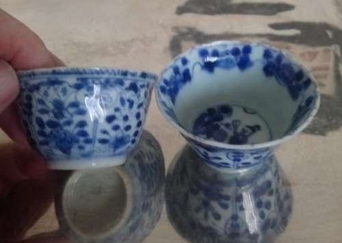 Pair Chinese tea bowls c1800