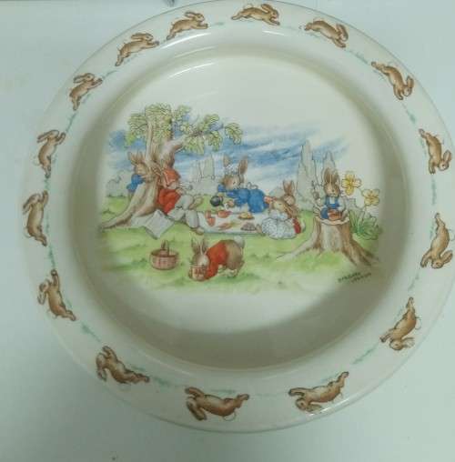 *Rare* Barbara Vernon signed Bunnykins bowl c1930s