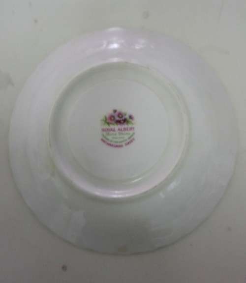 Trio of Royal Albert saucers.. Birthday series and Lavender Rose