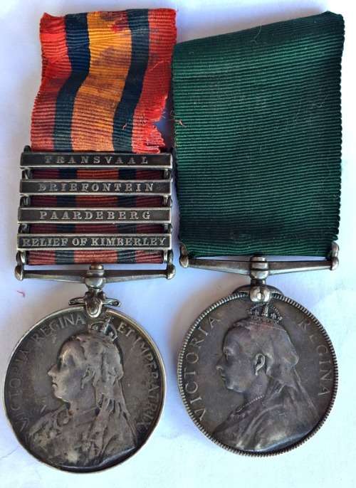 BOER WAR QSA (Relief/Kimberley-Paardebrg-Driefntn) + VICTORIAN VOL. MEDAL