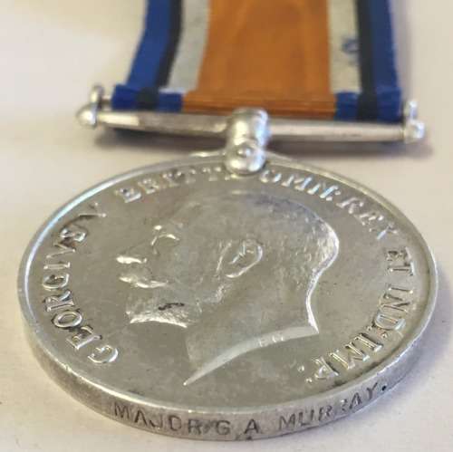 WW1 BRITISH WAR MEDAL - SCARCE to a MAJOR (MILITARY CROSS & CASUALTY)