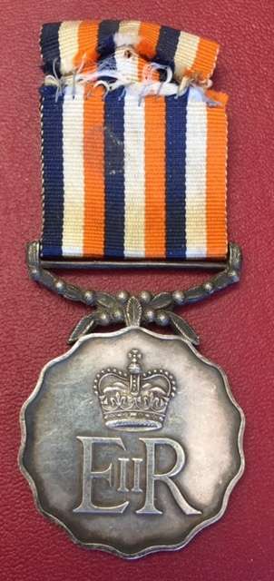 SILVER EIIR UNION MEDAL numbered "1338"