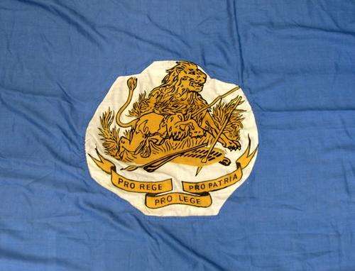 VERY SCARCE BSAP (BRITISH SOUTH AFRICA POLICE) FLAG  - MADE IN RHODESIA