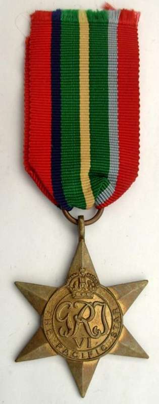 WW2 PACIFIC STAR - UNNAMED BRITISH ISSUE