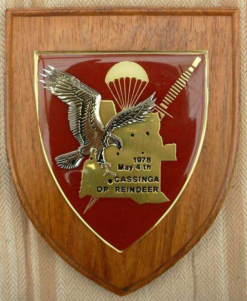 1978 CASSINGA - OP REINDEER PLAQUE - MAY 4th - PARABATS