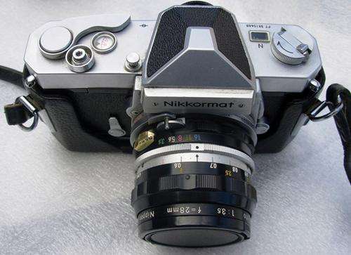 NIKKORMAT/NIKON FT SLR CAMERA + NIKKOR F=26mm LENS c.1970'S