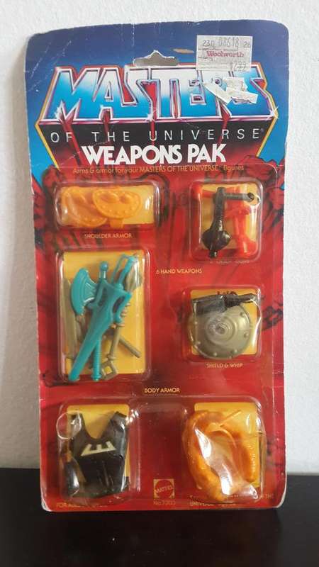 Weapons Pack from Masters of the Universe sealed in Box!!!