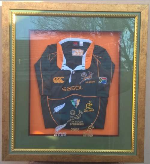 Framed 2008 Springbok Rugby Jersey