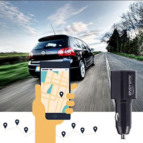 EASYWAY CAR CHAGER WITH HIDDEN GPS LOCATOR