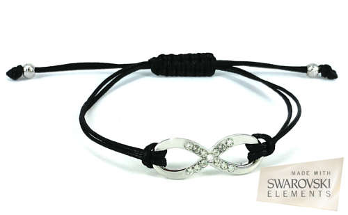 Swarovski Infinity Bracelet with a Set of Stud Earrings
