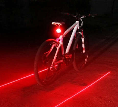 LED BIKE TAIL LIGHT WITH LASER SAFETY LANE
